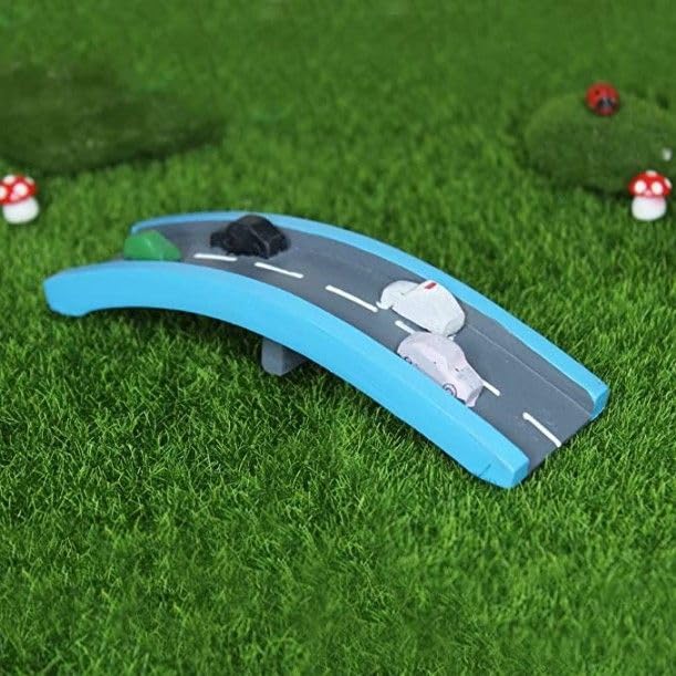 Image of Miniature Flyover Model for Garden Decor & Dollhouse | Resin Bridge Flyover Showpiece for Fairy Garden Terrarium Mini Village Landscape | Unique Gifting Collectible