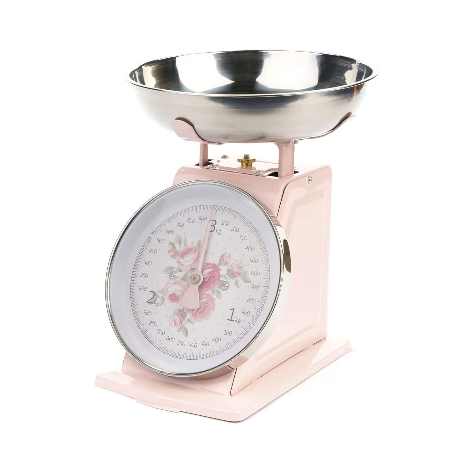 Bilancia da cucina ANNETTE rosa con fiori 3kg H26 cm