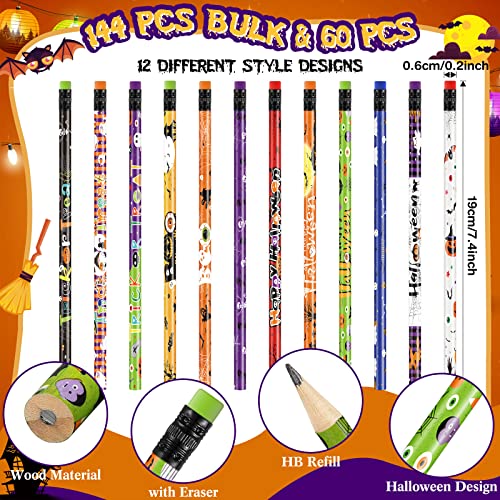 Pajean 60 lápices de Halloween con goma para niños miniatura 2