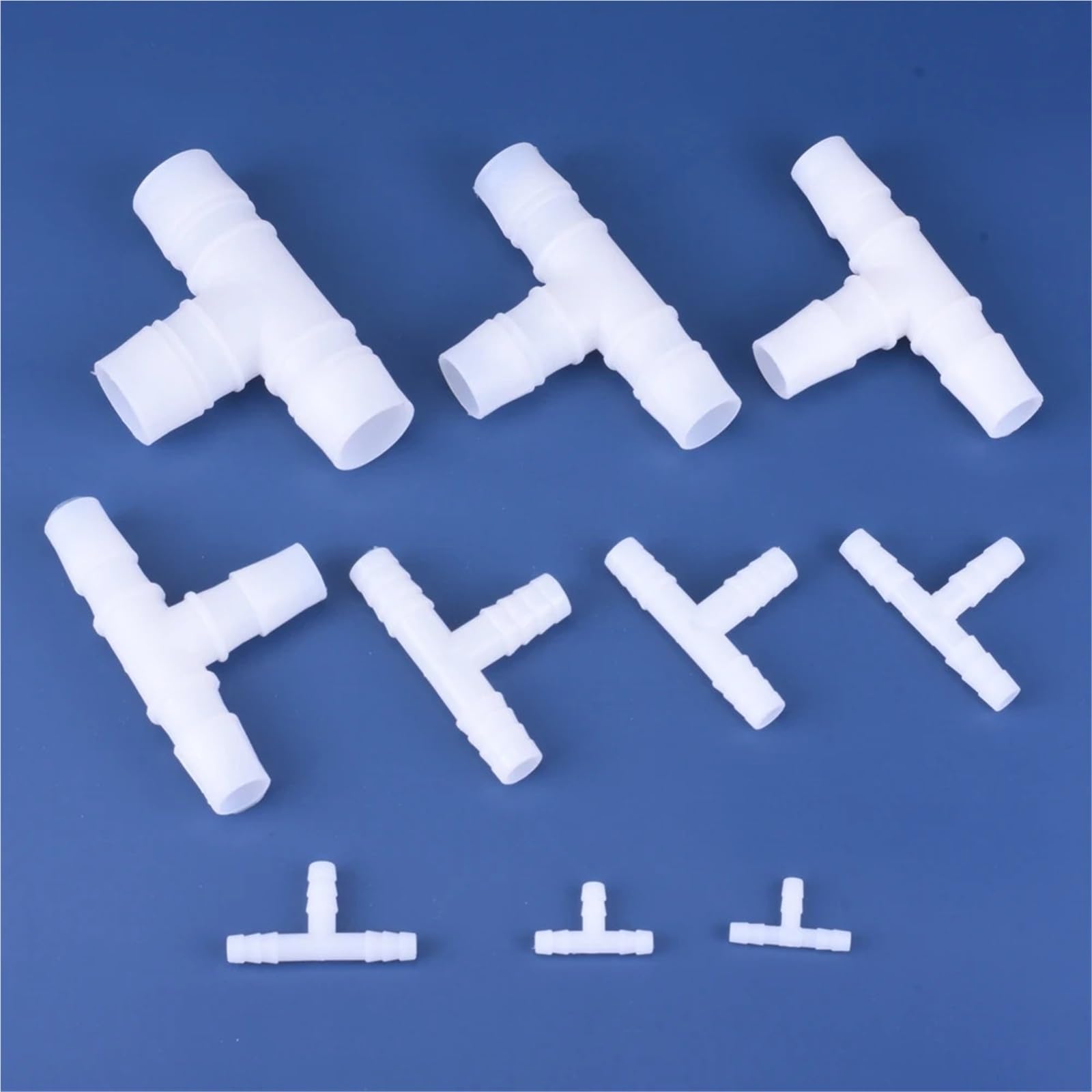 50 pz Raccordo 4~25mm PE Bianco Connettore a T Acquario Serbatoio Adattatore Pompa di Aria Tubo Pagoda Giunti Giardino Irrigazione tubi di acqua Connettori(4mm)