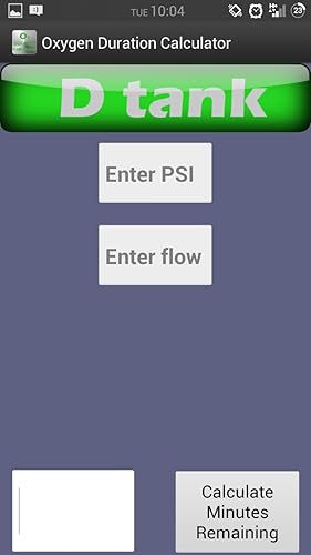 Oxygen flow calculator