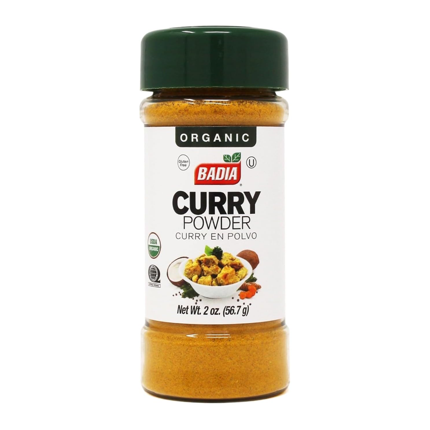 Badia Organic Curry Powder, 2 oz – Aromatic & Flavorful Blend of Spices for Cooking, Seasoning & Marinades