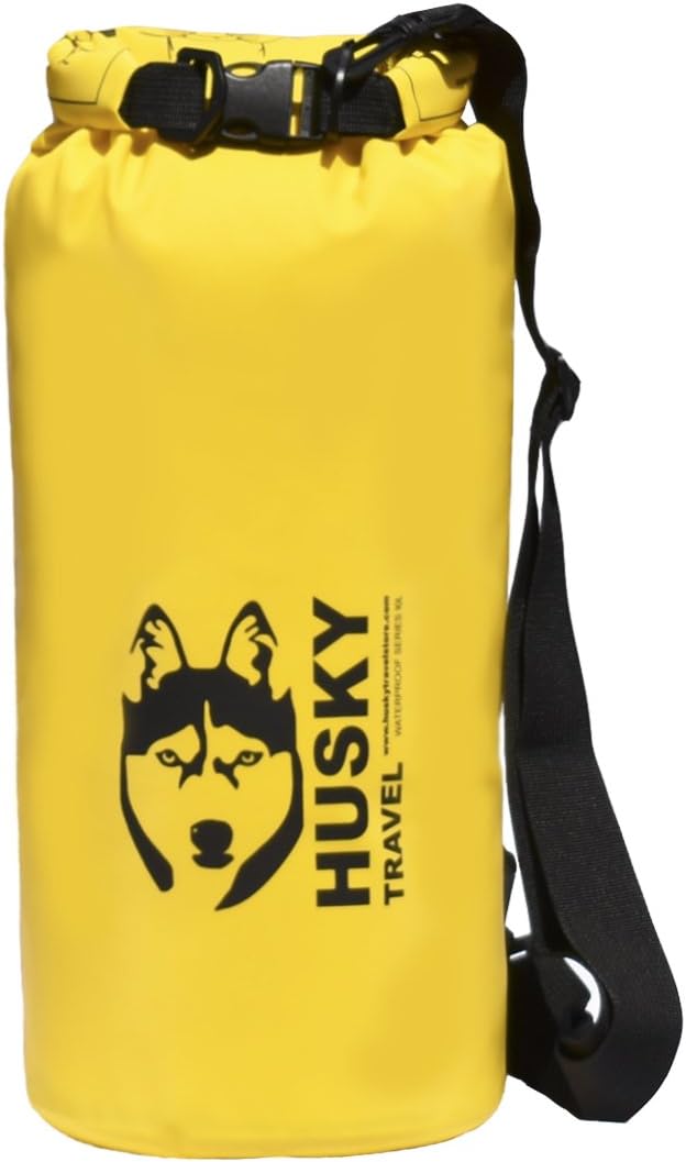 Waterproof Dry Bag 5L / 10L - Roll Top PVC Sack Keeps Gear Dry for Kayak, Canoe, Boat, Beach, Rafting, Hiking, Snowboarding, Water Park, Camping, Fishing - Shoulder Strap