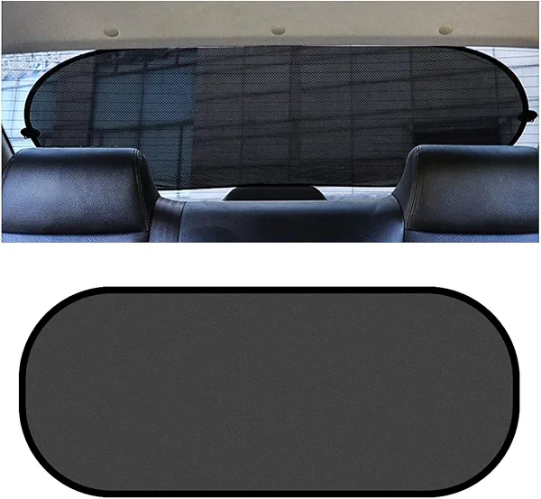 Car Rear Window Sunshade with Suction Cup, Sun UV Rays Protection for Car Back Window, Sunlight Shield Blocker Mesh Cover for Rear Facing Seats, car Accessories for Baby, Pets, Children （39"x19"/Rear）