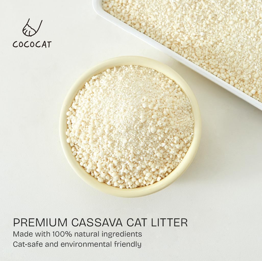 Cococat Cassava Cat Litter, Made for Automatic Litter Boxes (2.5kg/6L bag) Strong Clumping - Image 2