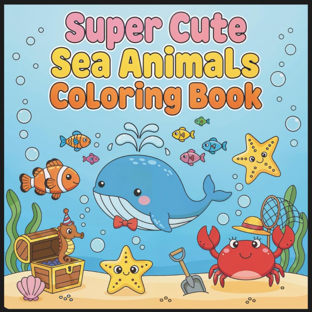 Super Cute Animals Coloring Book