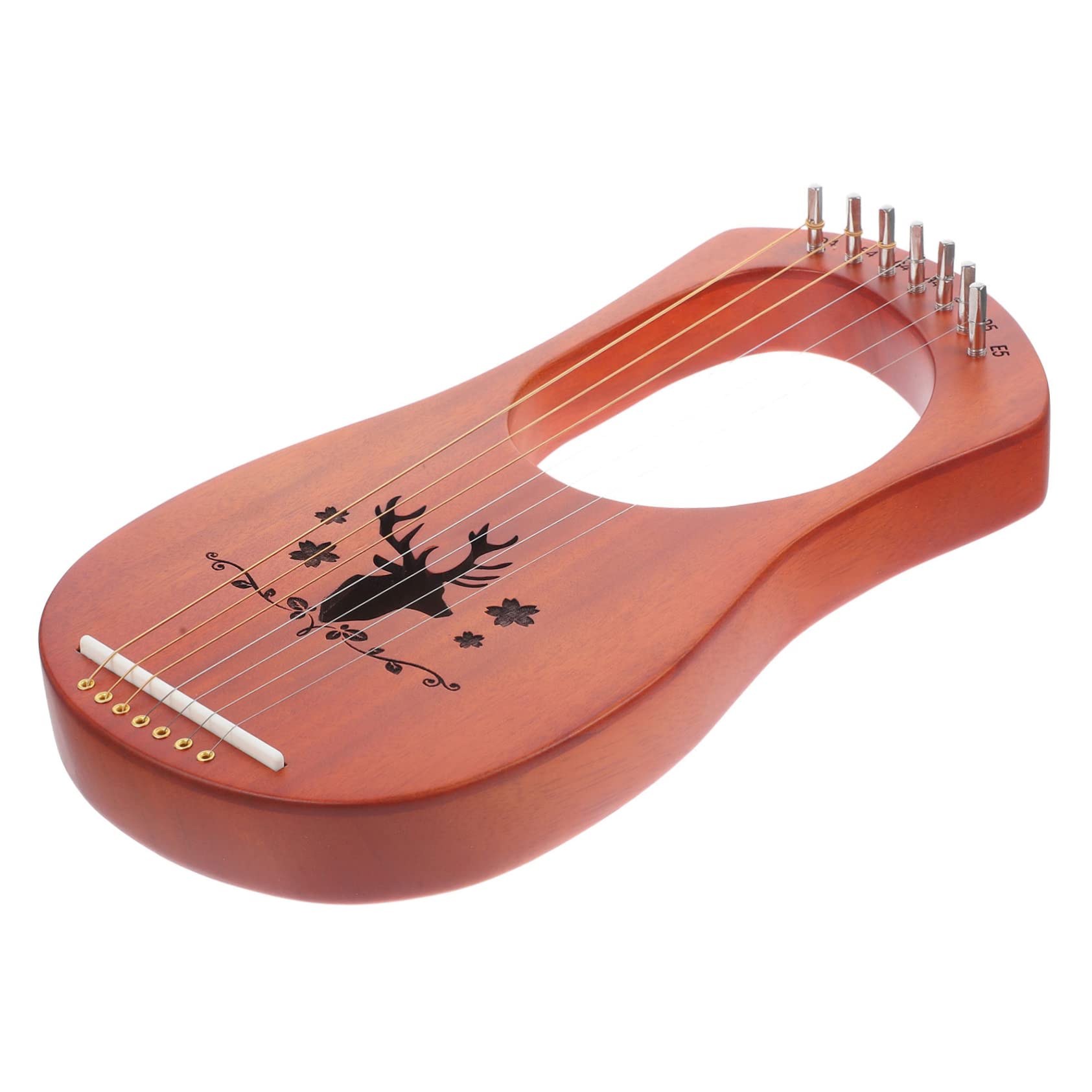 VANZACK 7 String Wooden Harp for Adults Beginner Harp Instrument Portable Metal Strings Musical Instrument for Music Lovers