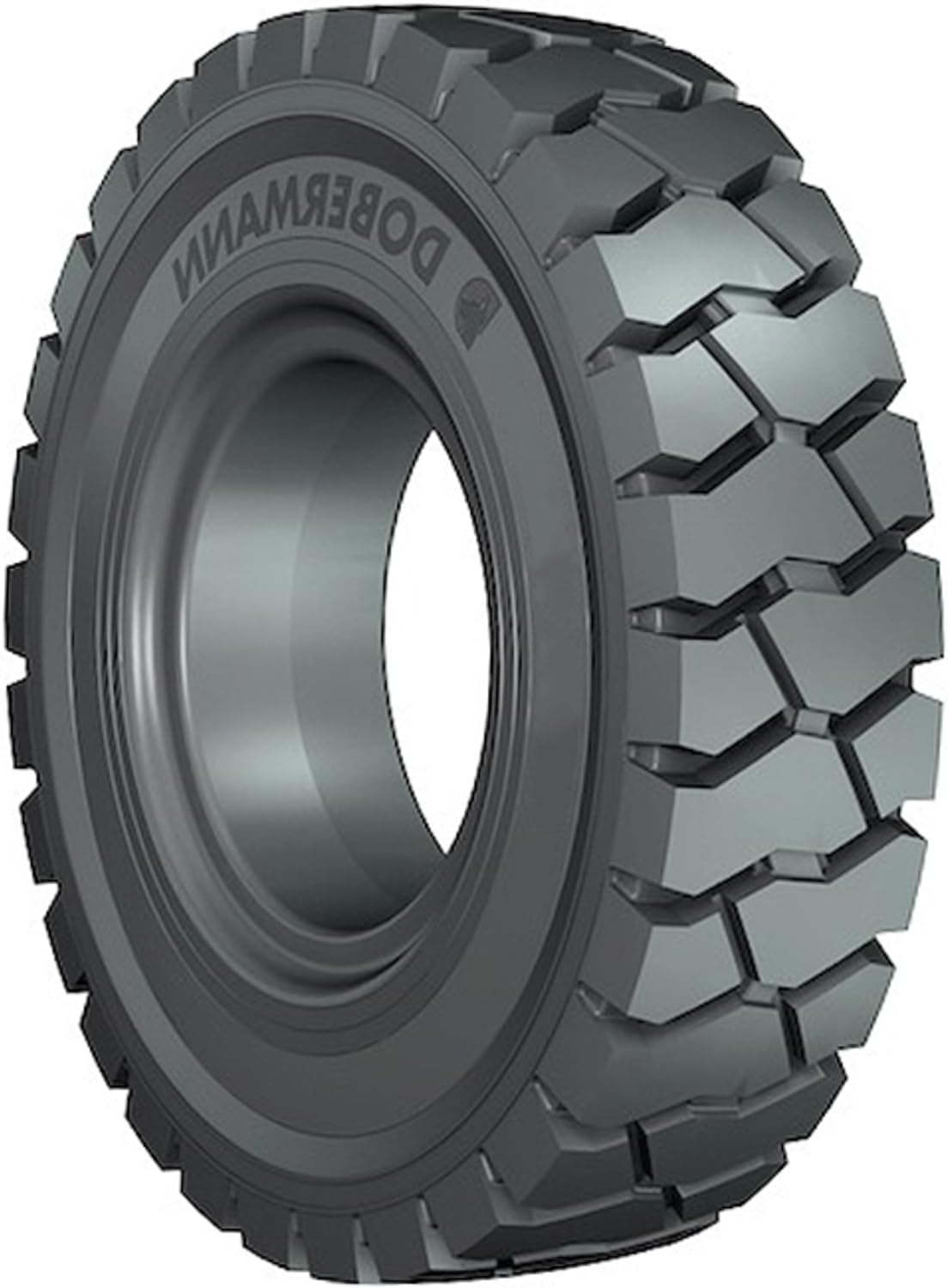 Dobermann Forklift Industrial Skid Steer All-Season Tire-6.00-9 6.00X9 122A2 Load Range 10-Ply (TTF) BSW Black Side Wall