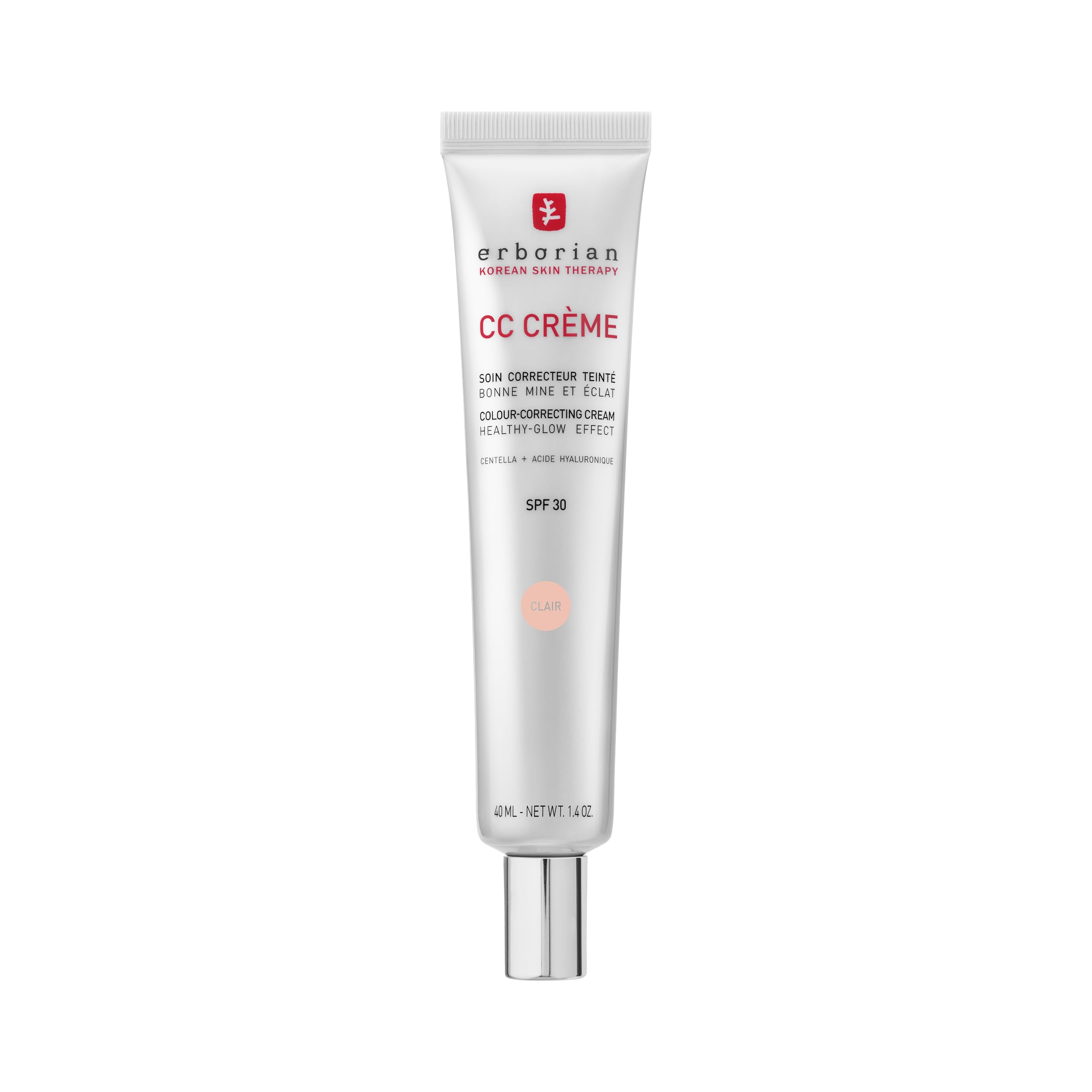 Erborian - CC Crème mit Centella Asiatica - High-Definition Illuminierende GesichtsCrème und Make-up - Sonnenschutz SPF 30 - Koreanische Kosmetik