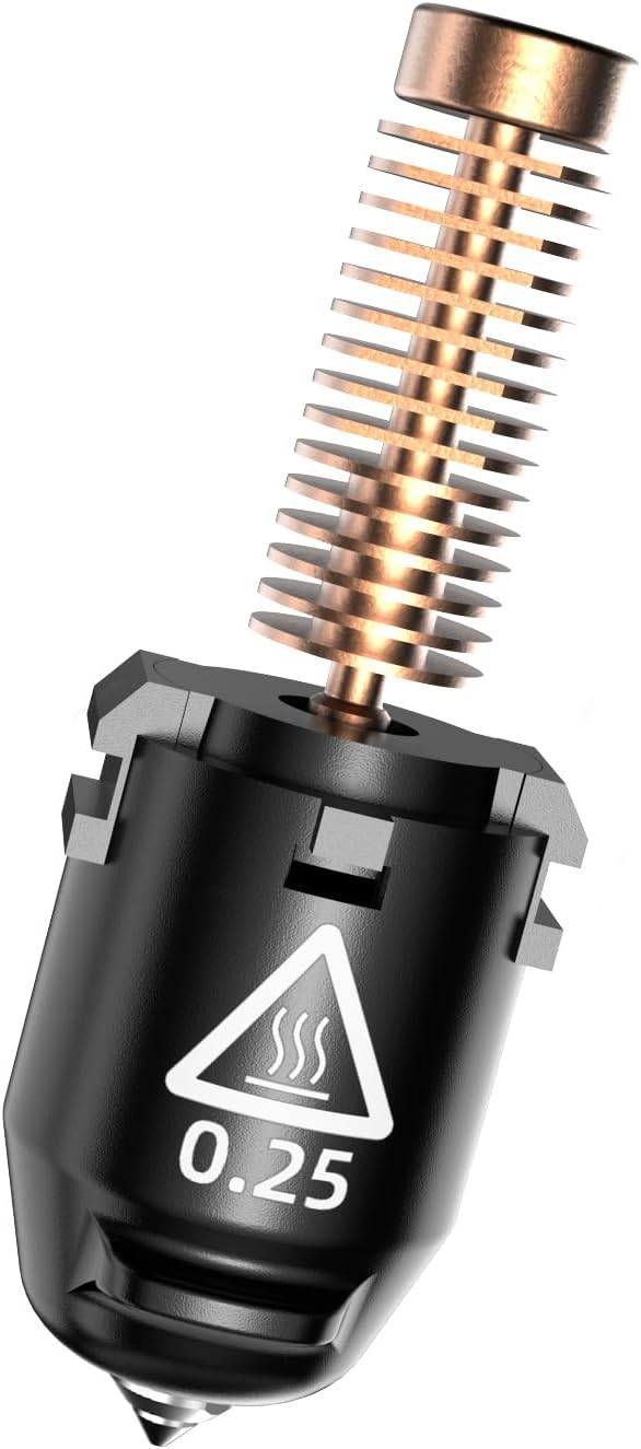 FLASHFORGE Adventurer 5M Pro Nozzle, 0.25mm 280℃ High Flow 32mm³/s Nozzle for Stable High-Speed Printing, Adventurer 5M Hotend, 3S Quick-Detachable Nozzle