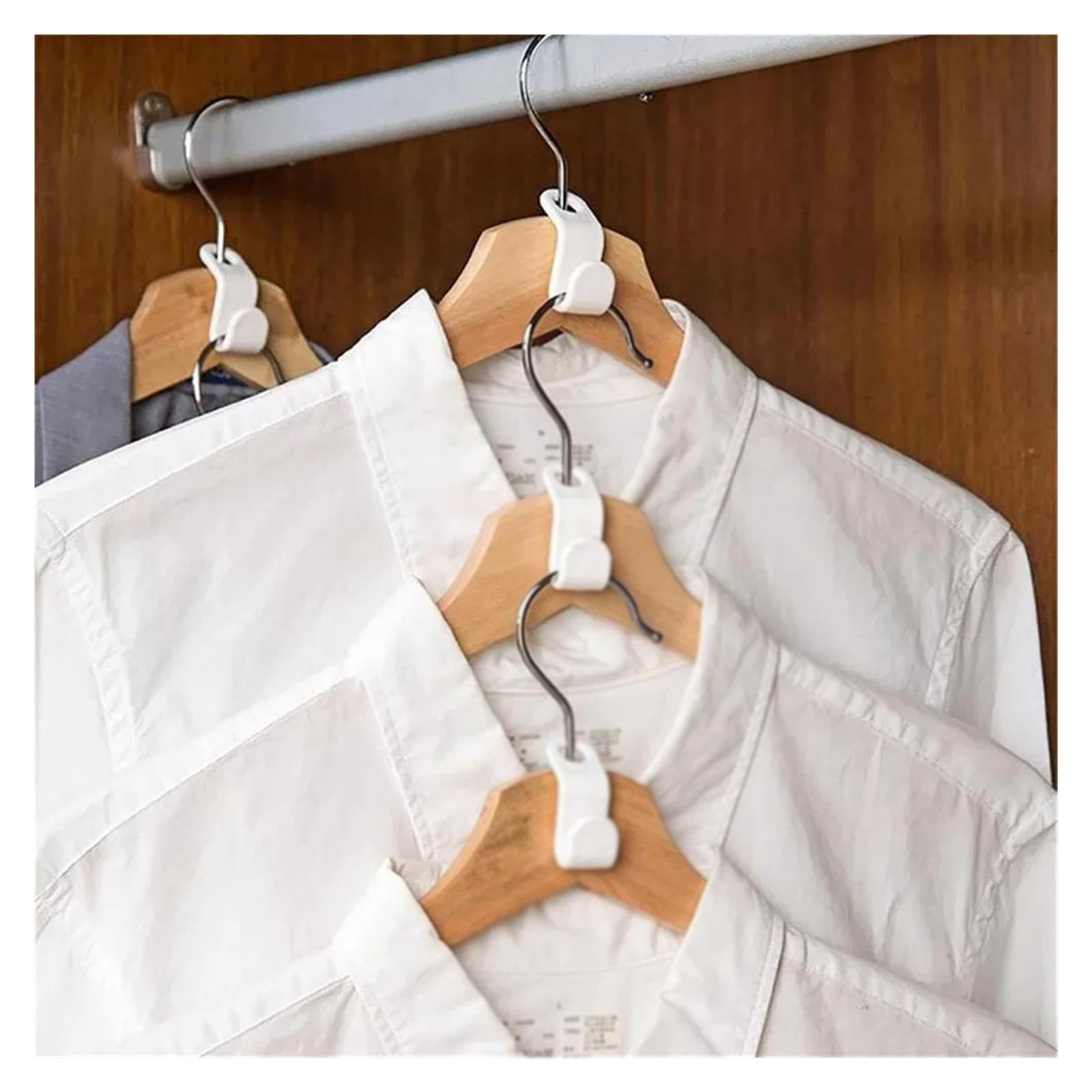 10/30/60 Stück Mini-Kleiderbügel for Schrank-Verbindungshaken, kaskadierende Kunststoff-Garderobe, Mantel-Organizer, Rack-Halter, platzsparend(Green-60Pc)