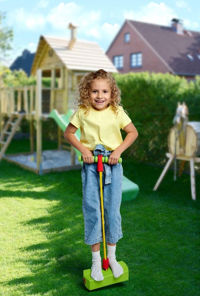 Simba 107306087 - Pogo Jumper, extra weiche Sprungplattform, Springen, Hüpfen, Stelzen, Gartenspielzeug, Outdoor, mit Quietscher, 40-90cm, ab 3 Jahren (Packung mit 2)