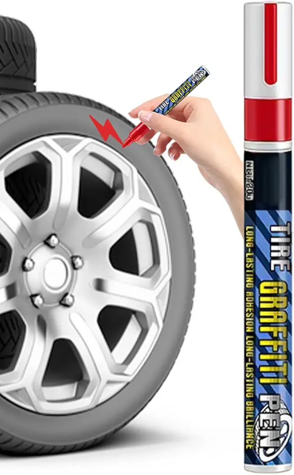 Marcador de tinta de pneu, suprimentos de modificação de roda de veículo, de letras de parede lateral de pneu - para caminhões, SUVs, trailers, motocicletas, detalhadores, lojas, modificadores