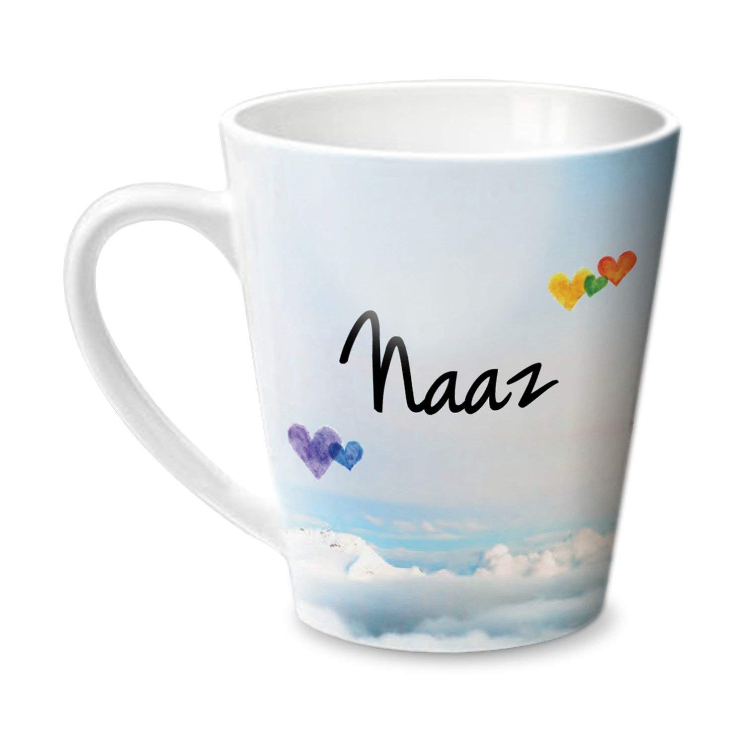 Hot Muggs® Simply Love You Naaz Conical Personalised Name Ceramic, 315ml, 1 Unit