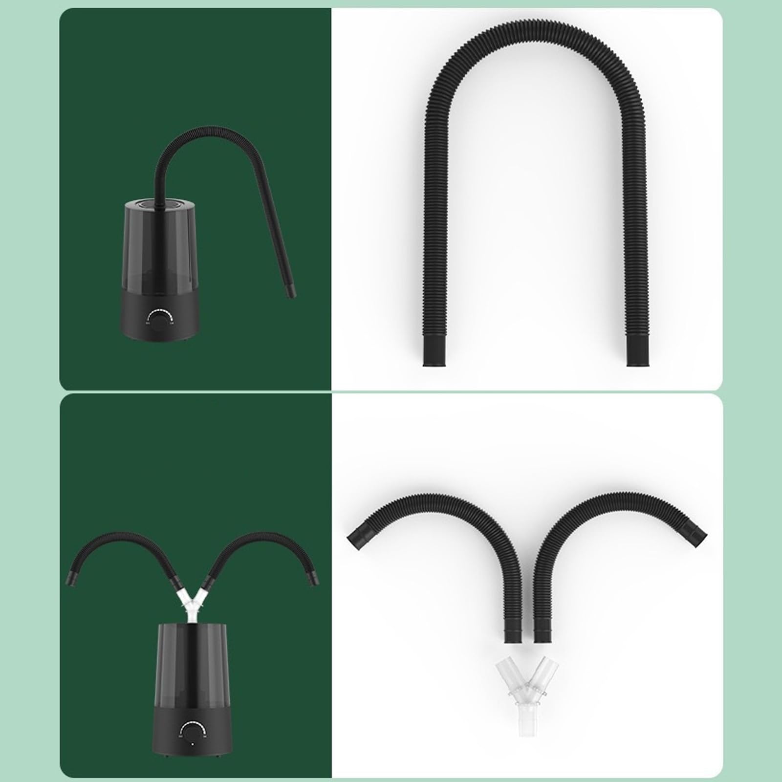Nebulizzatore per Rettili da 2,5L, Umidificatore per Rettili con Serbatoio d'Acqua Integrato per Ridurre Le Perdite(Double Tube)