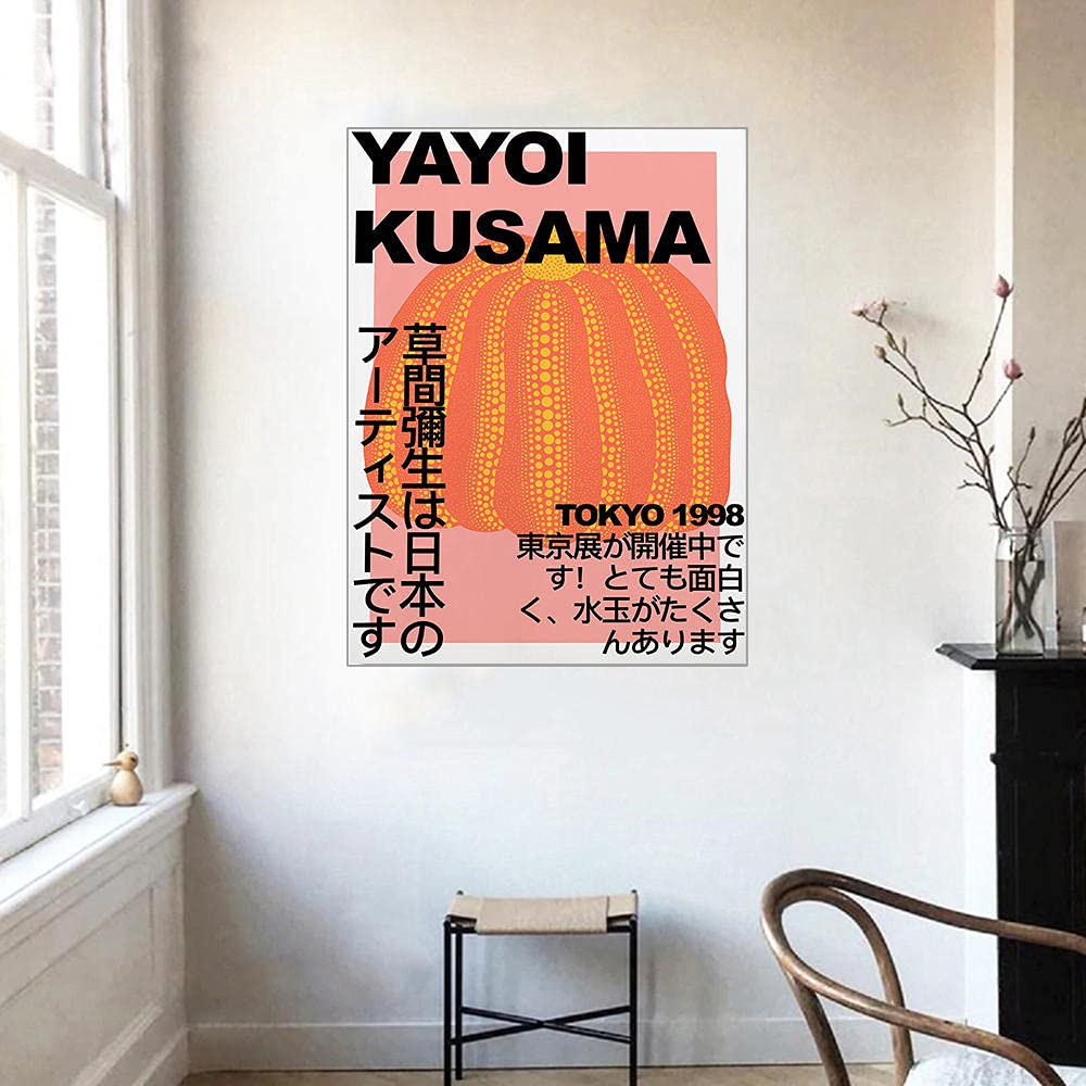 Amazon.co.jp: Yayoi Kusama草間彌生絵画インテリア抽象無限大ドット