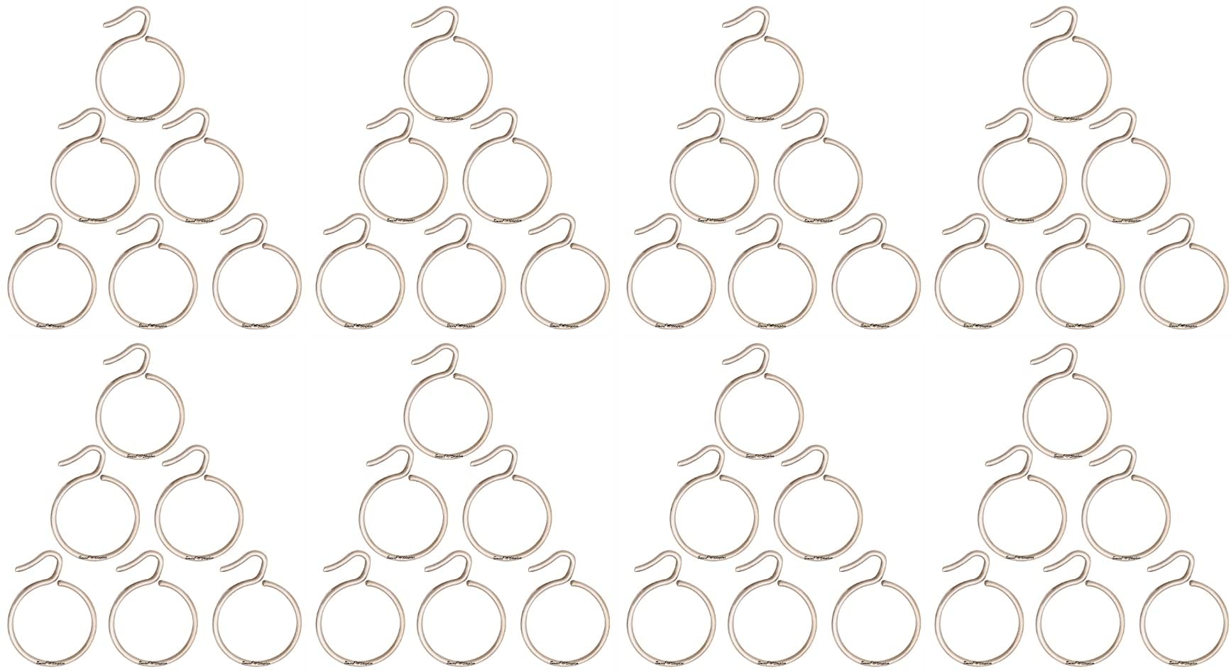 Smart Shophar Heavy Duty Metal Fitting Steel Supreme Curtain Ring Silver, Smooth Gliding Rings for Curtains Stainless Steel Silver Finish 1.5 Pack of 18 — Amazon image 8