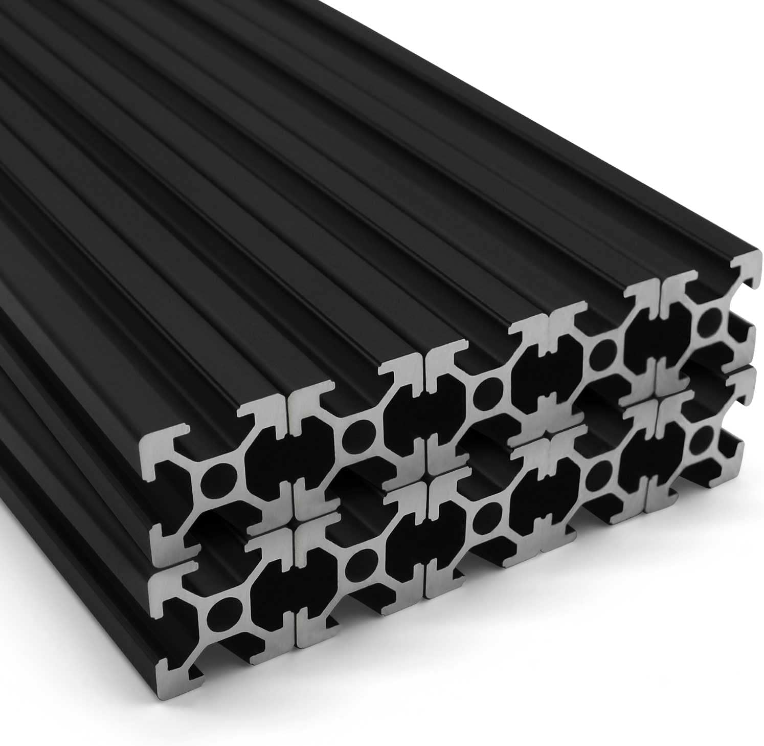 SeekLiny 10PCS T Slot 2020 Aluminum Extrusion European Standard 300mm(11.8’’) Length Anodized