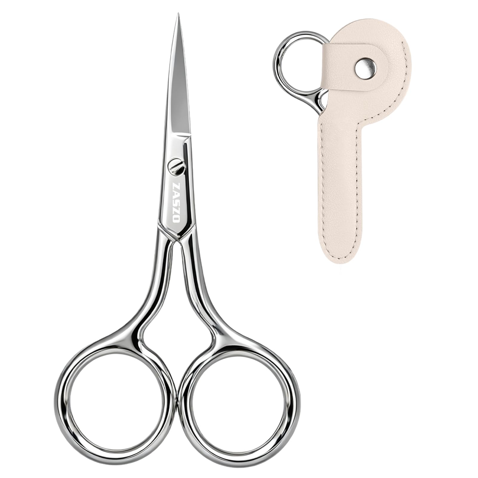 3 8 Inch Silver Eyebrow Scissors Stainless Steel small scissors for Personal Care Professional Grooming Scissors for Eyebrows