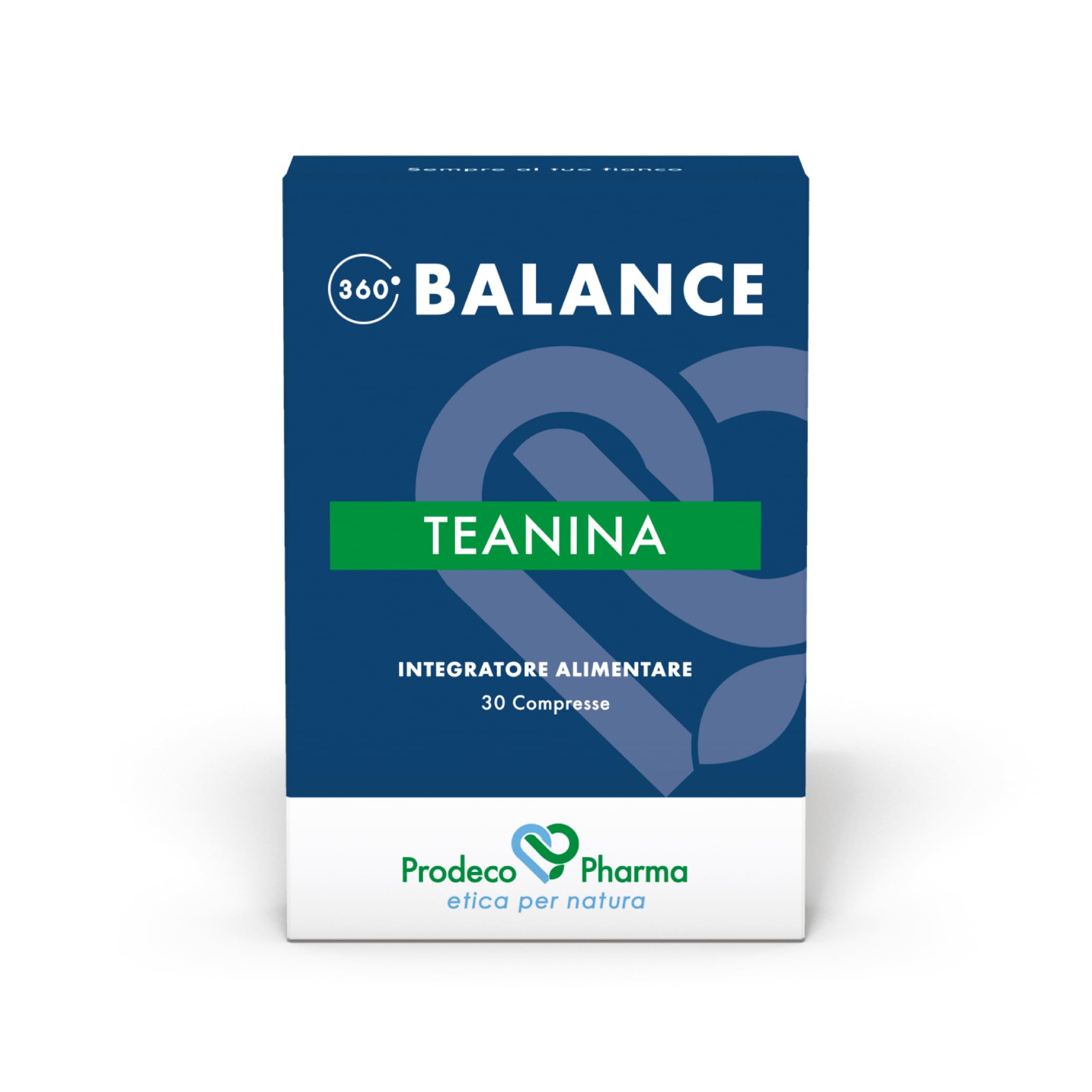 Prodeco Pharma 360 Balance Teanina Integratore Alimentare a Base di Teanina da Tè Verde 30 Compresse