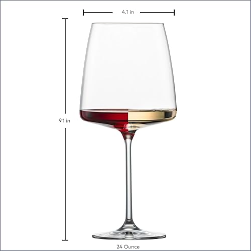 Miniatura 10 de Zwiesel Glas Tritan Sensa Collection, copa de vino tinto burdeos, 22.3 onzas, juego de 6