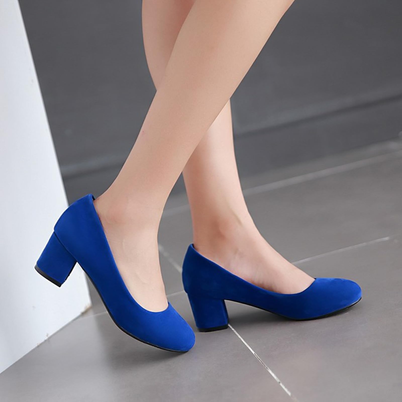 Scarpe da donna per Dirndl, comode, con tacco, eleganti, da sposa, comode, chiuse, plateau, scarpe da ballo, con tacco a blocco, larghezza H