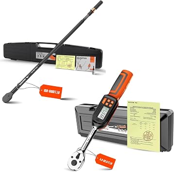 SUZUME 1/2 Digital Torque Wrench 12.5-250.9 Ft. Lb/ 17-340.2 N.m & 3/4 Torque Wrench 100-800 Ft.Lb/ 135.6-1084.8 N.m