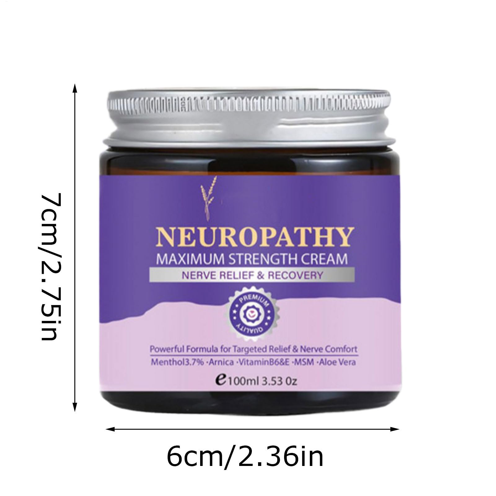 Neuropatia Krem o maksymalnej sile 238 g, łagodna skóra na stopy szyi, krem przeciwbólowy do neuropatii, naturalny krem do masażu mięśni, kojąca odżywka do pielęgnacji ciała, łagodne naturalne