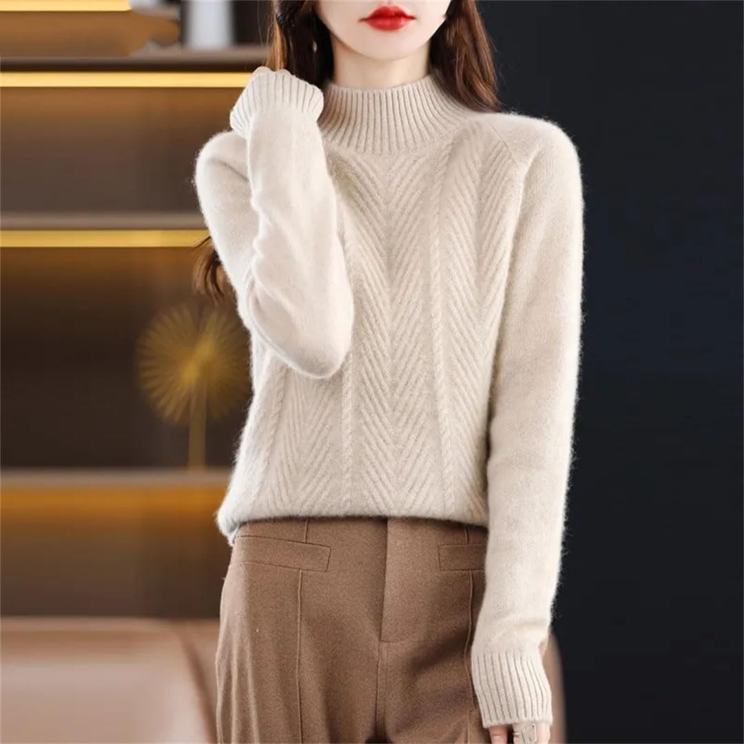 Vogrtcc Top Maglione da Donna in Lana con Colletto A O