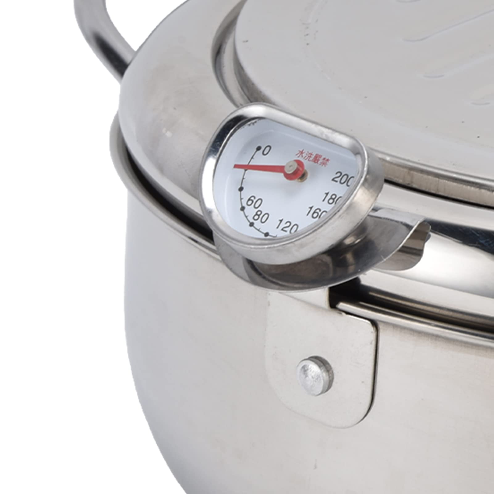 Brattopf aus Edelstahl 304 mit Thermometer (304 Edelstahl #24cm)