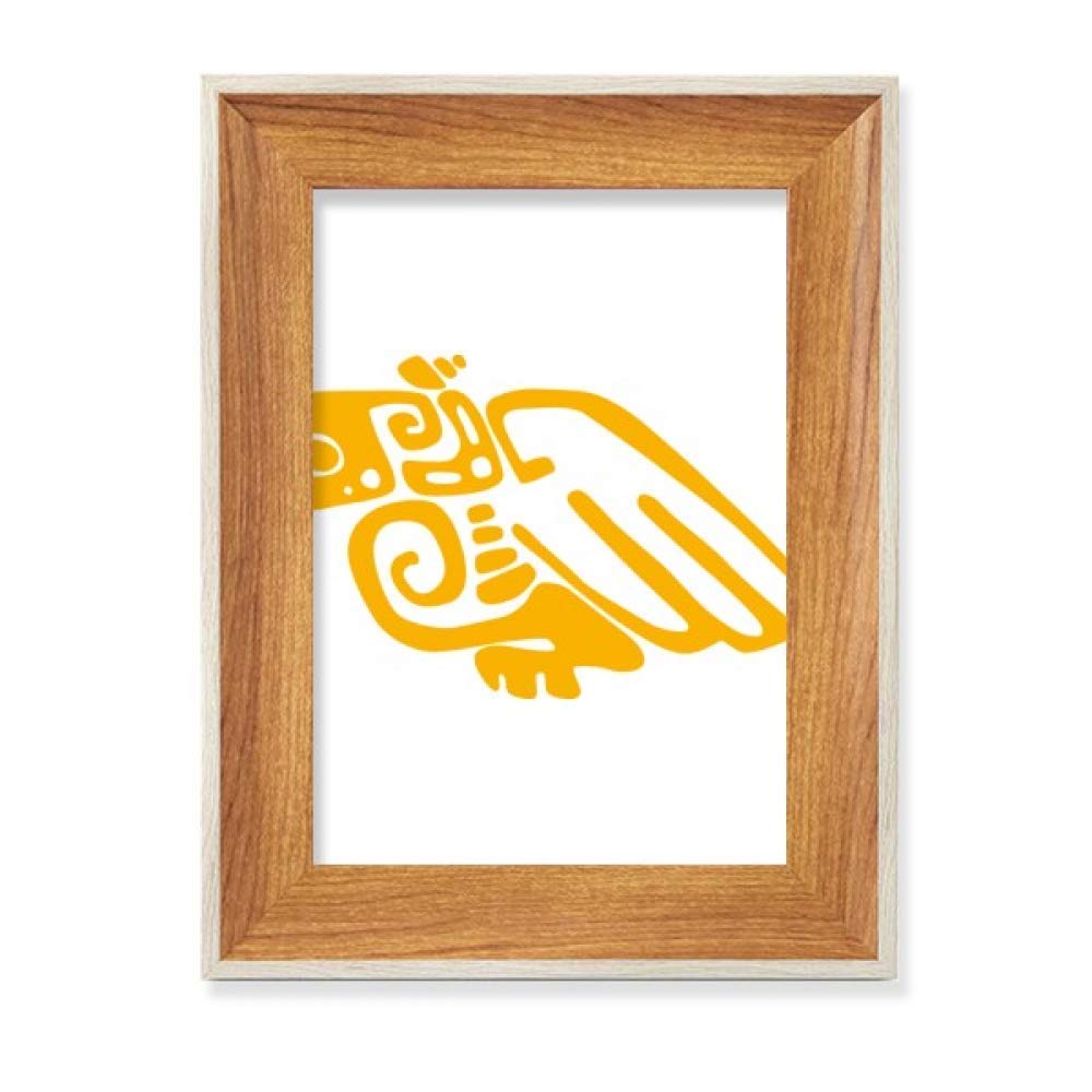 Mexique totems aigle mexicain cadre photo bois bureau tableau