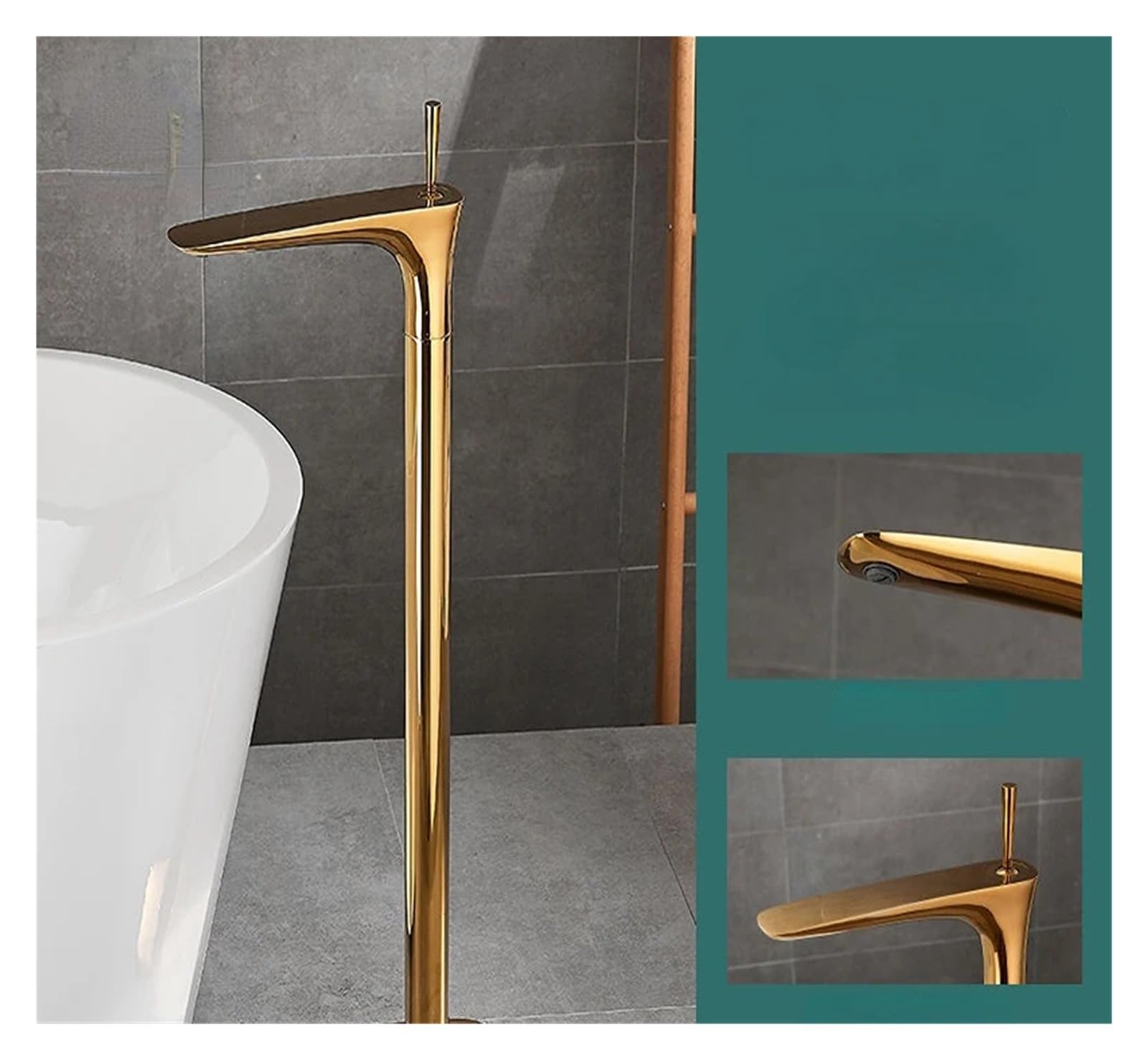 Psnklmm Color08 Floor Standing Bathtub Faucet Brass Bath Independent Cold And Hot Water Shower Tub Mixer Tap Handshower