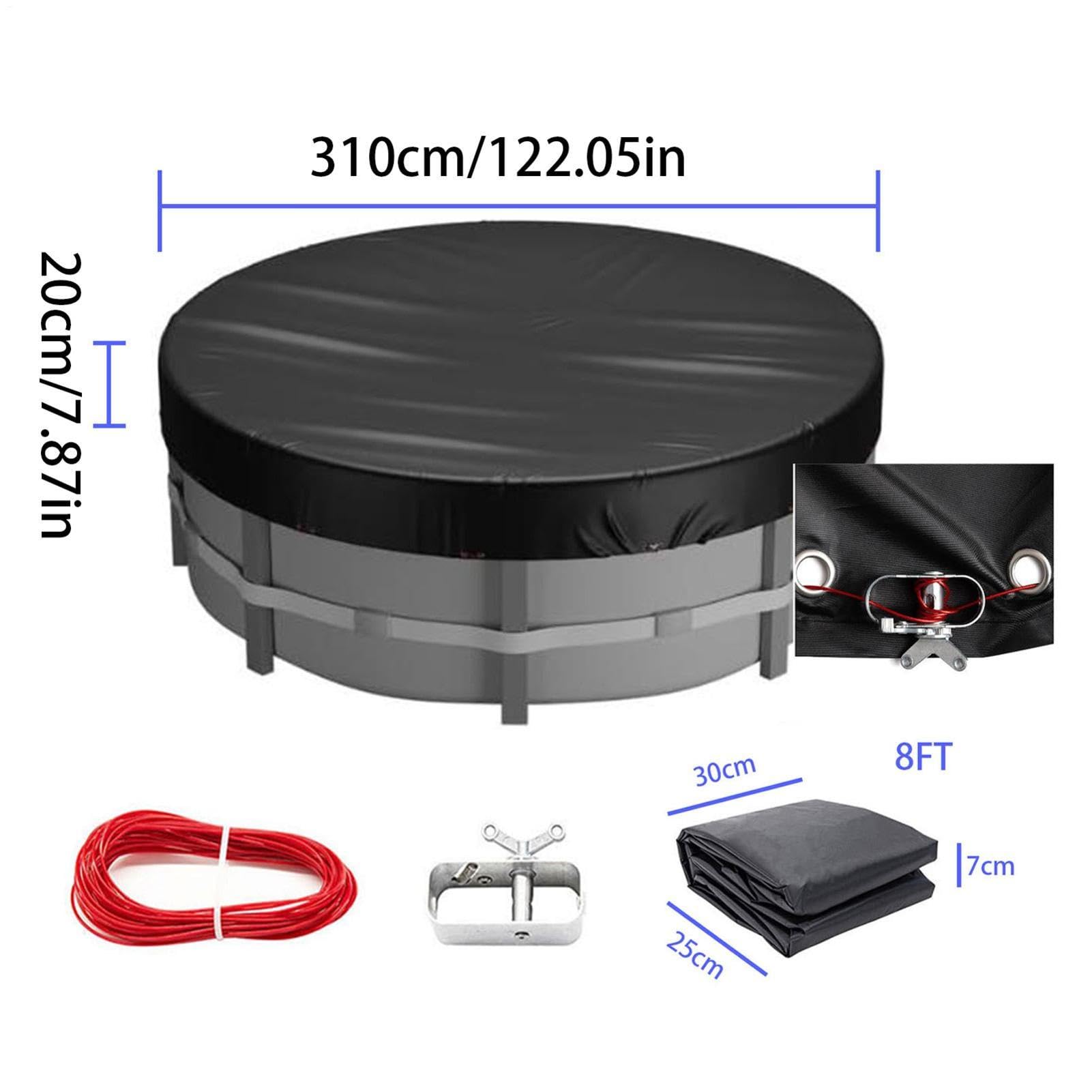Cubierta de Piscina Invierno Resistente a UV, Polvo y Agua, Plegable y