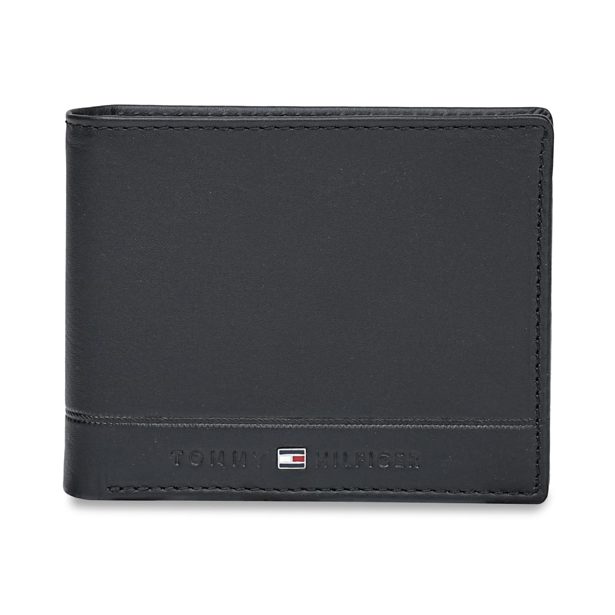 tommy hilfiger Men's Leather Wallet Colatina | Solid Black Bi-Fold with Global Coin Pocket, 4 Card Slots | Stylish Purse for Gents-picture-31