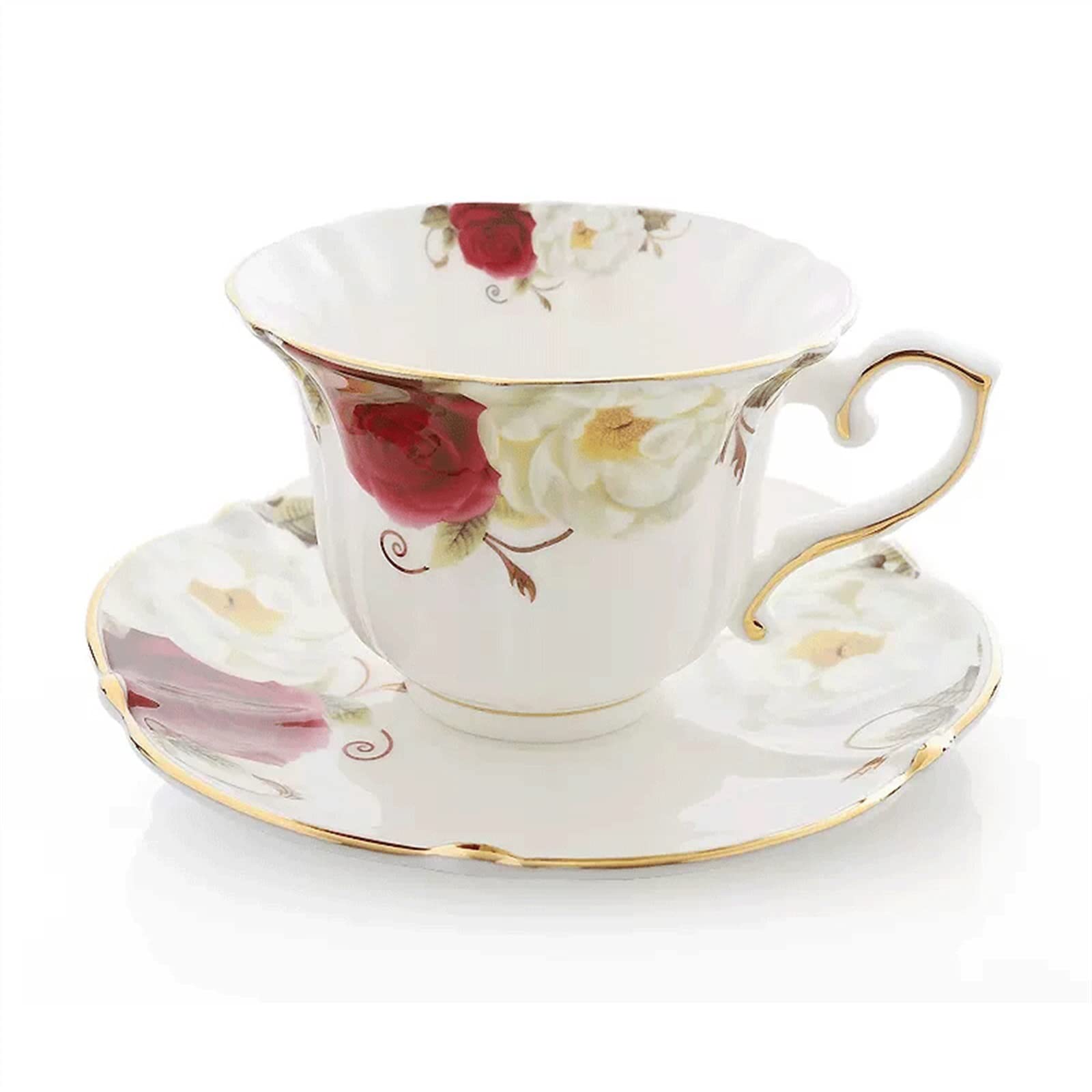 Kubki Popołudniowa Herbata Czarna Filiżanka Do Herbaty Ceramiczny Zestaw Filiżanek Do Kawy Wykwintny Zestaw Filiżanek Do Kawy Z Porcelany Kostnej Kubek Do KawyRed