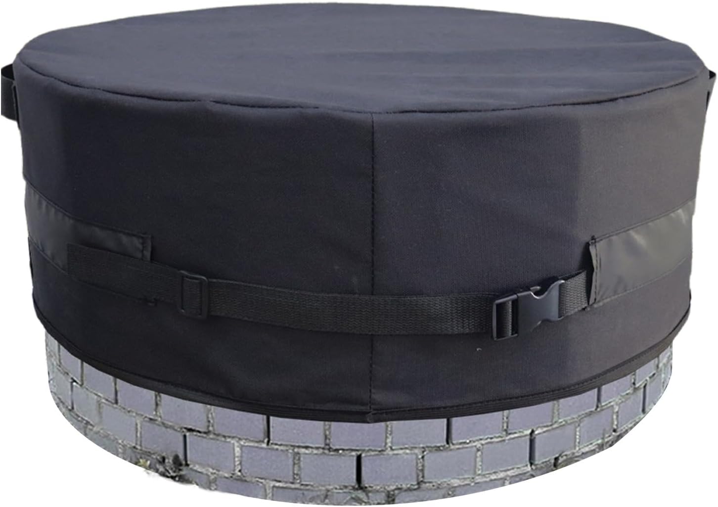 Premium Fire Pit Protector, Round Weatherproof Shield, Secure Fit with Elastic , Strong Outdoor for Fireplace Cover, Stylish Design with Sturdy Build, Garden for Winter Season