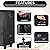 TOUGHRACKS Firewood Rack Cover 4FT | Waterproof & Heavy Duty Log Rack Cover, 600D Firewood Wood Rack Cover, Log Pile Holder for Outdoor/Indoor | NO FADING | Cover Only, NO Rack | Black (48x24x41 inch)