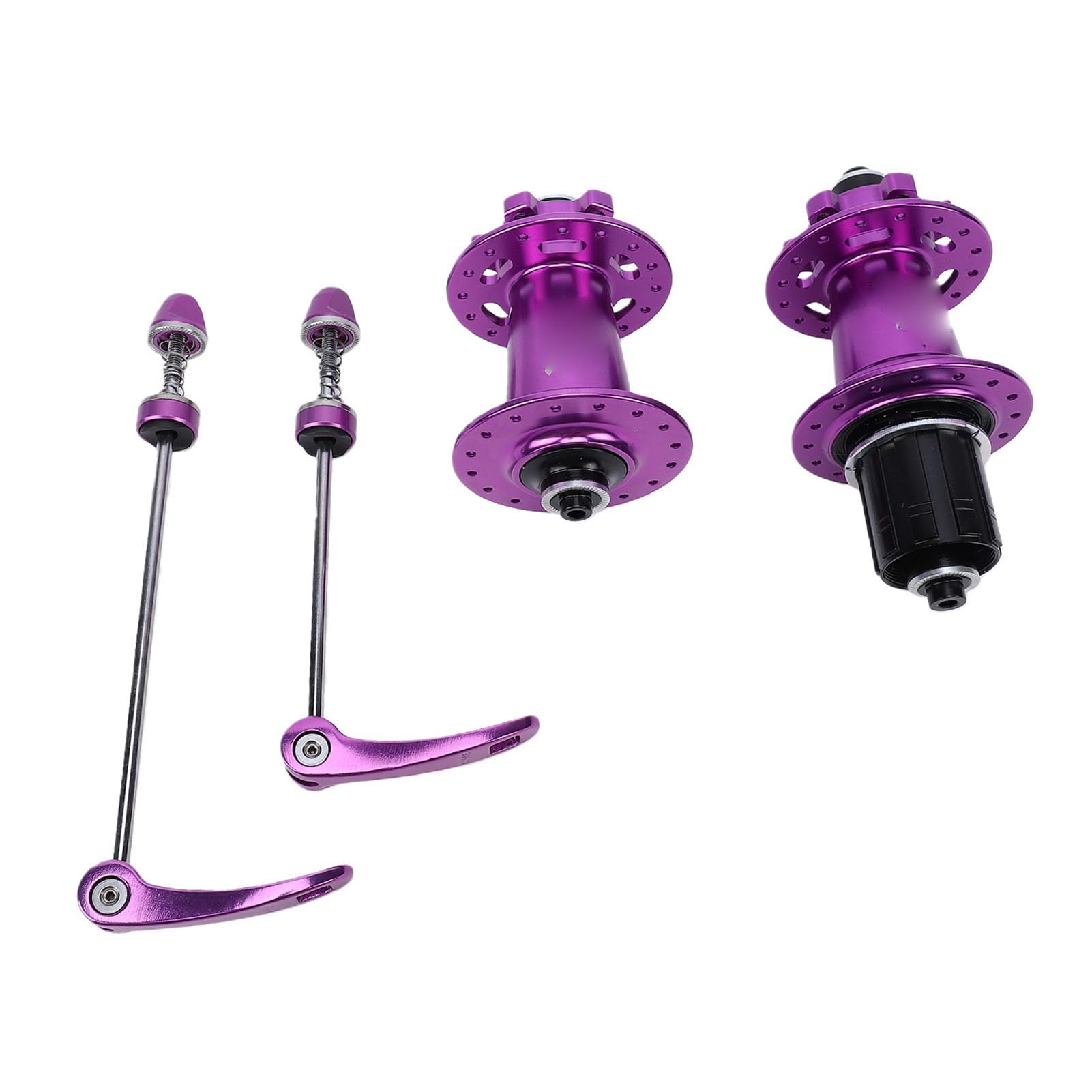Zestaw Piast 120 Click, Piasta Aluminiowa ze Stopu Aluminium, 32 Otwory, Hamulce Tarczowe, 6 Zapadek, 54 Zęby, łożyska Maszynowe, do Rowerów Górskich 8-12-biegowych, Kolor