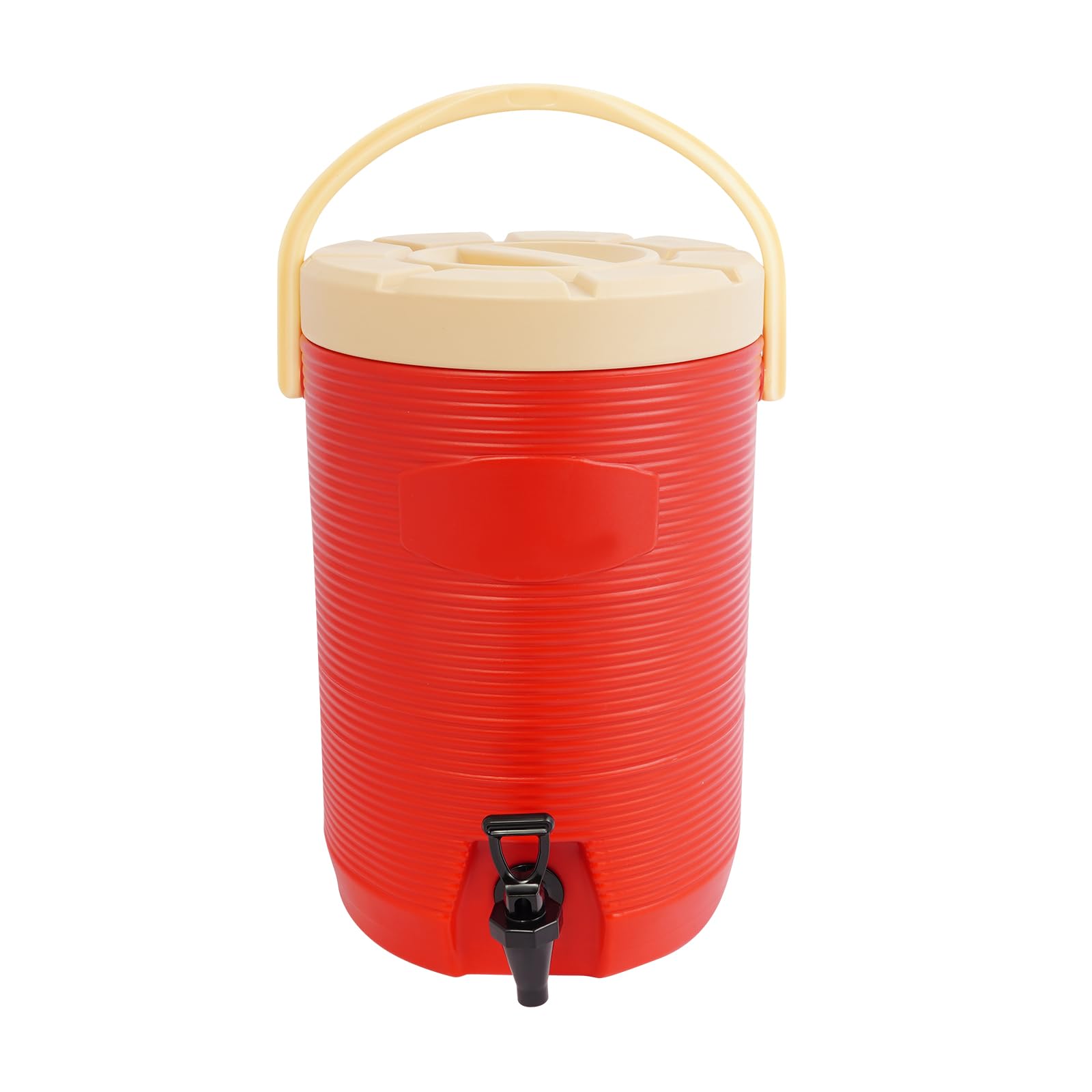 Stainless Steel Beverage Dispenser Insulated Container with Faucet Cooler with Drink Dispensers Cold and Hot Drink Dispenser for Milk Tea, Juice, Coffee 4.49 Gal Capacity (Red) 17L Red