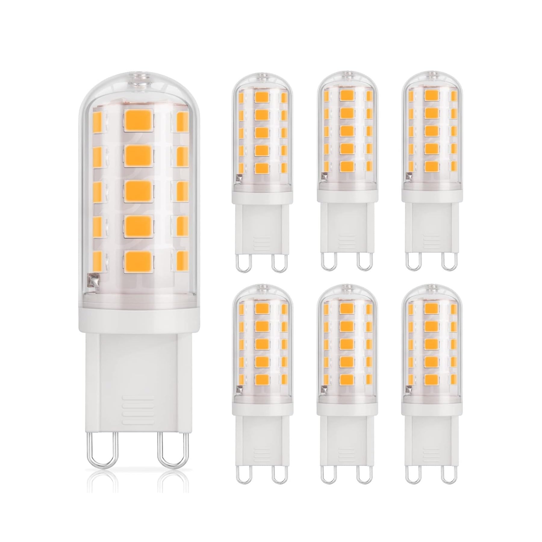 7 pezzi lampadina LED G9 3W, base a due pin 2700K Bianco Caldo, per Crystal Light (110v 5W/Bianco 6500K)
