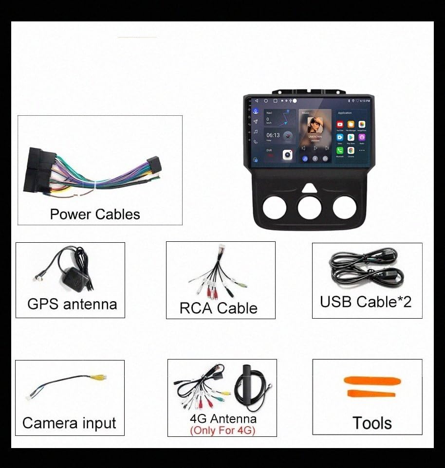 Radio coche 2 DIN Android Auto inalámbrico y Mirror para Ford Transit 350 7