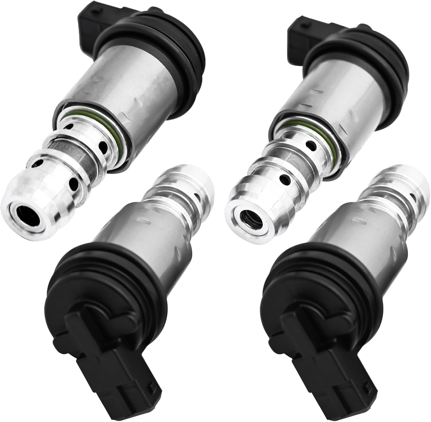 4 PCS Intake & Exhaust Engine Variable Valve Timing (VVT) Solenoid Compatible with Bmw 545i 645Ci 04-05 550i 650i 09-10 745i 02-04 Includes Oil Control Valve V8 4.4L 4.8L Replaces 11361707323