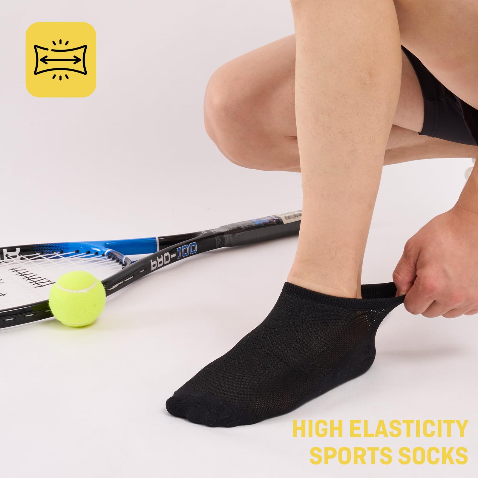 Effeet Calzini Uomo Donna Corti 6 Paia, Calze Running Corte Estive, Calzini Sportivi Alla Caviglia, Calzini Traspiranti Adatte per Sport, Tennis, Lavoro, Casa