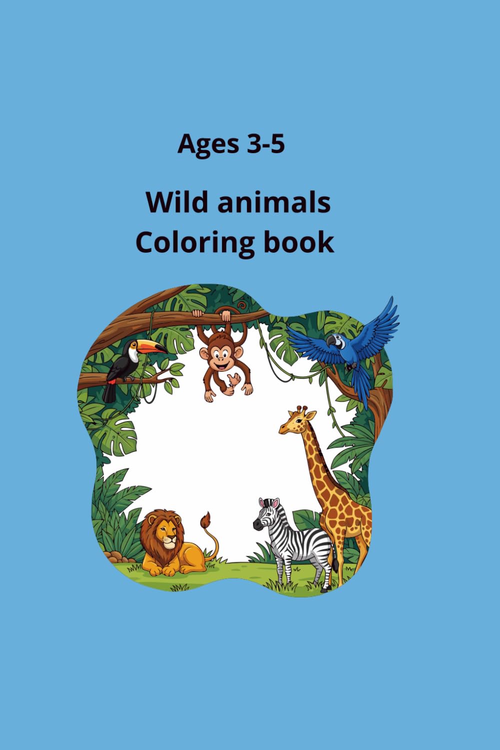 Coloring book , wild animals: Wild animals