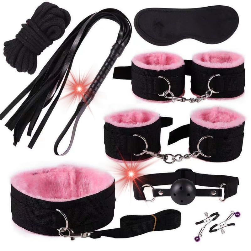 Regalo de pareja diversión entrenamiento de fitness juego de nylon de 8 piezas