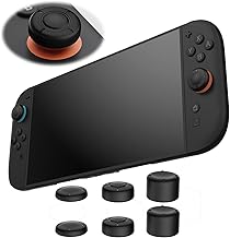6 Pcs Joystick Caps Compatible with Switch 2, Black Silicone Non-slip Sticks, 3 Sizes Joystick Covers, Controller Guards, Console Accessories for Gamers