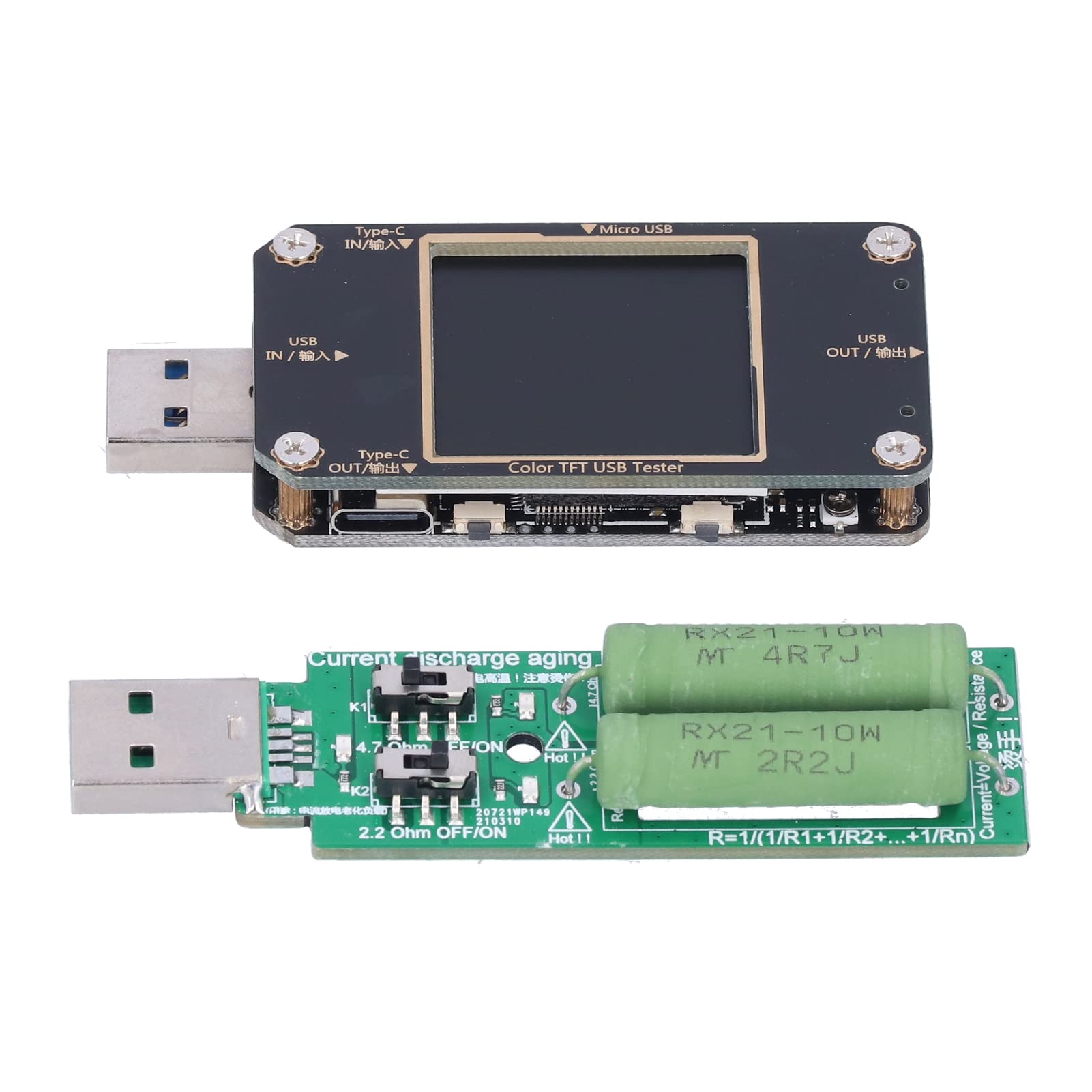 Moniteur de Tension et Courant USB, écran LCD Couleur