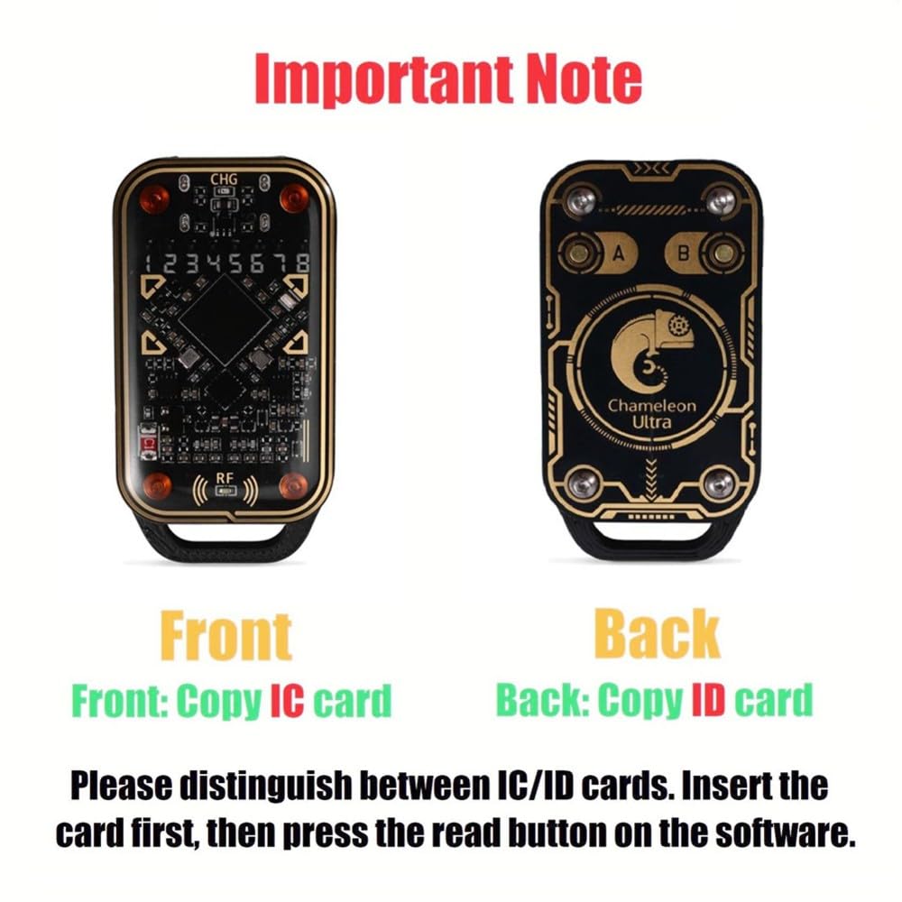 Émulateur de Carte à Puce RFID Chameleon Ultra V3.0, Lecteur/Graveur NFC 125 KHz 13,56 MHz, Copieur D'Étiquettes IC D'Identification + Porte-Clés/Carte CUID 4XUID