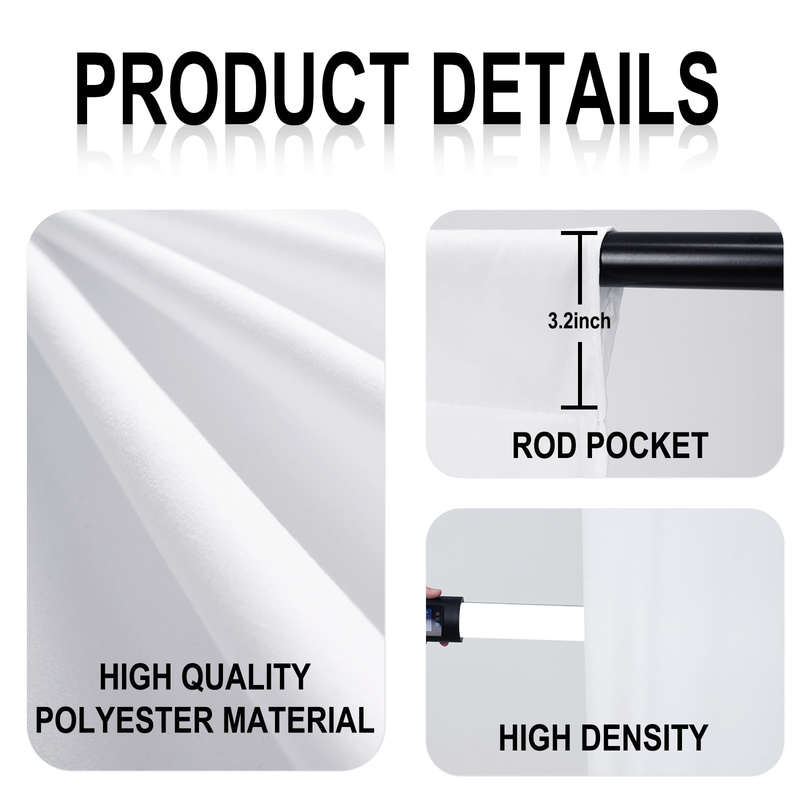 GFCC 8FTx10FT White Backdrop Background for Photography Photoshoot — Amazon image 2