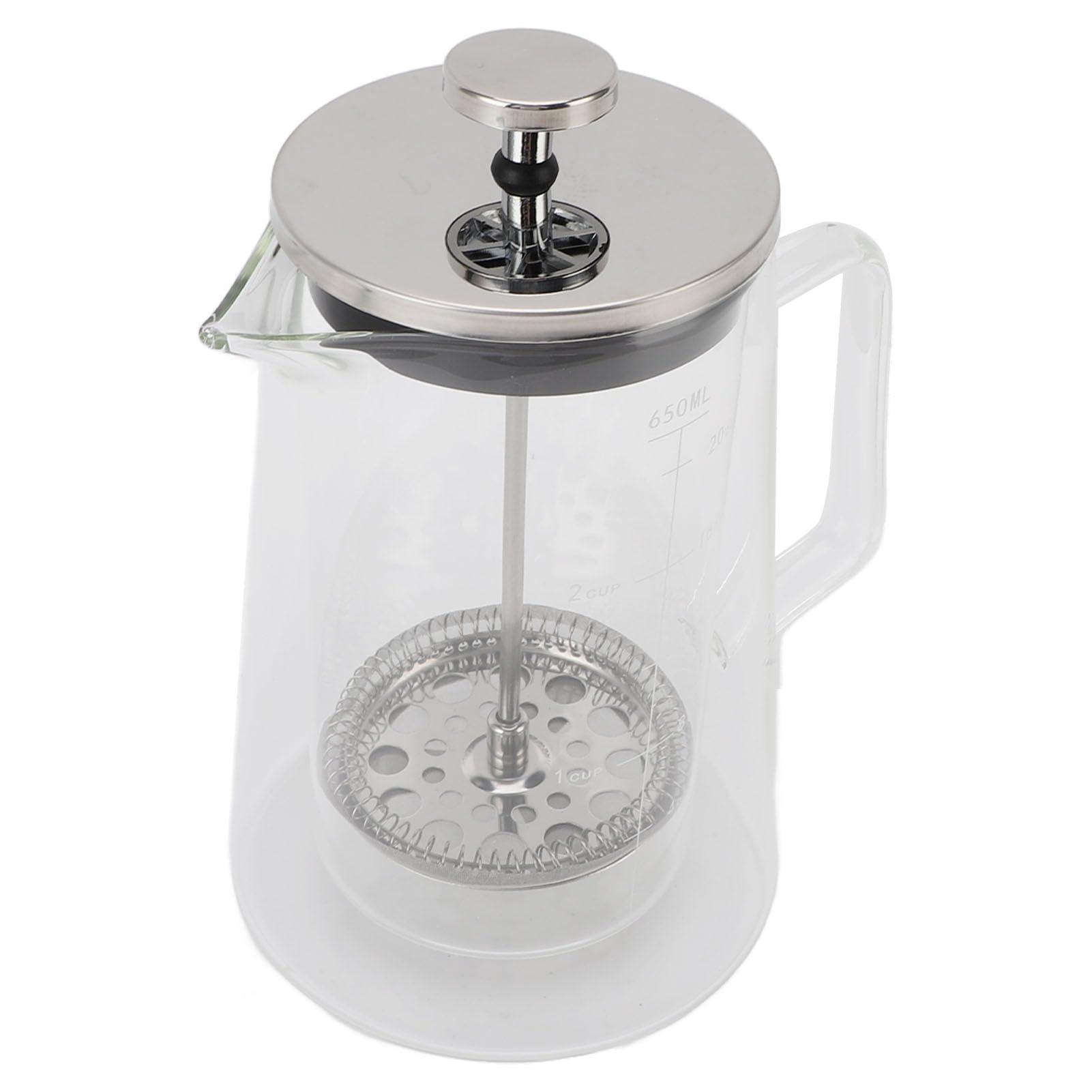 a Presión Francesa, de Vidrio de Doble Pared de 650ML con Boquilla en Forma de V, de Escalera para Sala de té de Estudio en Casa